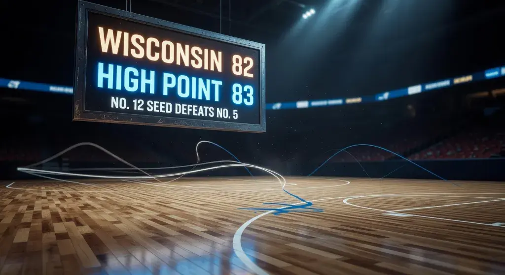 No. 12 seed High Point defeats No. 5 Wisconsin 83-82 in first-round NCAA tournament game