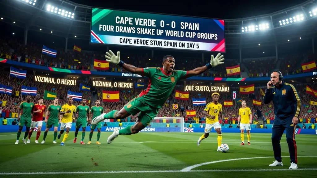 Cape Verde Stun Spain as Four Draws Shake Up World Cup Groups